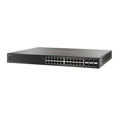 SG500X-24P-K9-G5 24-Port Gig POE with 4-Port 10-Gig Stackable Managed Switch
